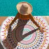 Toalla de Playa de Microfibra Grande Transfronteriza, Esterilla de Playa Redonda Estampada con Borlas, Toalla de Baño de Secado Rápido, Toalla Personalizada