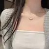Collar de cuentas simple de estilo frío para mujer, cadena de clavícula de lujo, estilo nicho, de alta gama, con temperamento, nuevo estilo 2024