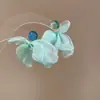 Brincos de Franja com Flor de Pérola Rosa Prata Studs Pequenos Frescos Mori Moda Acessórios de Orelha de Alto Padrão Atacado