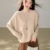 Elegante y refinado, este top de punto de un solo hombro para mujer es un nuevo estilo de principios de otoño, de corte holgado, favorecedor, suave y fino