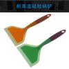Pala de silicona para freír huevos de jade, espátula plana para panqueques de boca ancha de 12 cm, espátula para teppanyaki, utensilios de cocina resistentes a altas temperaturas