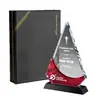 Trofeo de Cristal Hecho a Medida Reunión Anual de la Empresa Premio al Empleado Destacado Producción Grabado Gratuito Medalla de Oro Regalo de Conferencia