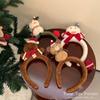 Familia de Pan de Jengibre Navidad Manzana Muñeco de Nieve Diadema Oso Regalo Diadema Pasador de Pelo Felpa Adorno para la Cabeza Disfraz Accesorios para el Cabello