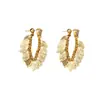 Aretes Personalizados para Mujer, Aretes de Nicho, Aretes de Celebridades de Internet, Modernos Aretes de Hoja con Borla de Zirconia de Hebilla Frontal y Trasera