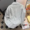 Jaqueta cardigã, estilosa e descolada, moletom falso de duas peças, camisa masculina com gola, camisa AAN com retalhos listrados