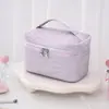 Nuevo Neceser de Aspecto Elegante, Bolsa de Almacenamiento Portátil de Gran Capacidad a la Moda para Artículos de Aseo, Bolsa de Almacenamiento de Lápices Labiales y Cuidado de la Piel para Viajes