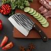 Rebanadora de acero inoxidable para uso doméstico, comercial, de cocina, con mango de madera, afilada, de acero inoxidable, venta al por mayor