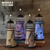 Faro de hierro LED pequeño al por mayor luces de colores accesorios para el hogar adornos mediterráneos MA13030-32