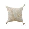 Almofada Bordada Tufted Estilo Marroquino Almofada de Lona de Algodão Almofada Moderna Simples para Sofá Verde Bordada