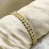 Pulseira Geométrica Popular Sintética de Zircônia Europeia e Americana Transfronteiriça para Mulheres, Joia de Nicho com um Toque de Luxo Leve