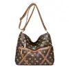 Bolsa Feminina de Couro Macio 2024 Novo Estilo Fashionável Versátil Grande Capacidade Couro Genuíno Texturizado Para Mãe de Meia-idade Bolsa de Ombro Transversal