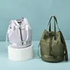 Bolso de Mano de Gran Capacidad para Viajes de Ocio al Aire Libre para Mujer Bolso de Hombro Simple con Pliegues Distintivos Bolso Cruzado tipo Cubo de Tela Oxford