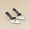 Sandalias de Exterior de Tacón Fino con Punta Abierta de Nuevo Estilo para Mujer, Pantuflas de Tacón Alto con Punta Fina, Zapatos de Verano 2026, Sandalias Slip-On Adelgazantes