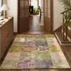 Alfombrillas Retro Americanas para Entrada de Casa Son Lavables, Fáciles de Cuidar, Resistentes al Desgaste y a las Manchas Alfombrillas de Cristal Terciopelo para Puerta de Entrada