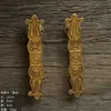 Alça de Latão Artesanal Indiana Estilo Vintage para Armário Guarda-roupa Sapateira Porta de Correr Alça de Porta de Madeira para Pátio