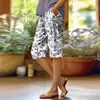 Pantalas Casuais de Rua da Moda Personalizadas com Impressão Digital 3D de Novo Estilo Europeu e Americano Transfronteiriço para Mulheres, Comprimento Médio, para Ir ao Trabalho, Verão