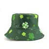 Temu Bestseller Transfronterizo Sombrero Cubo Trébol St. Moda del Día de San Patricio Sombrero Versátil de Moda Sombrero de Cubo para Exteriores