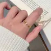 Nuevo Anillo de Moda de Nicho Estilo Fresco Flor Mariposa Circonita para Mujeres Lujo Ligero Personalidad Alto Nivel Versátil Anillo de Dedo Abrible