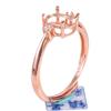 Anillo Vacío para Joyería de Piedras Preciosas de Colores Plata S925 Sin Piedras, Simple y Elegante, Suministro en Vivo al por Mayor, Dropshipping Disponible