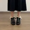 Botas Curtas Planas de Lã Estilo Retrô, Uso Dupla Face, Zíper Frontal, Botas de Cano Curto Justas para Mulheres, Botas Martin de Algodão Quente com Bico Redondo, Outono e Inverno 2026