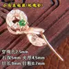 Broche de Colgante S925 Plateado Broche Semilla de Melón Broche de Cristal para Colgante de Jade Accesorio Hebilla para Hombres y Mujeres