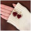 Corea del Sur Nuevo Corazón de Melocotón Pompón Moda Versátil Colgante de Amor Pendientes DIY Pendientes Pendientes Accesorios de Joyería