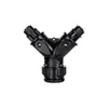 Conector de agua para jardín tipo Y de conexión rápida para tubería de 2 pulgadas, conector rápido de 8 mm, adaptador para grifo, divisor de manguera de 2 vías