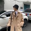 Abrigo informal de longitud media estilo Hong Kong de otoño 2023, elegante y moderno abrigo británico para hombre 7668