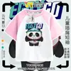 Camisetas Raglan de Manga Curta Fofas para Festa para Meninos e Meninas 2025 Nova Roupa Periférica de Animação Egg Boy Tops Infantis