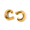 Hebilla de Oreja Irregular Geométrica en Forma de C Europea y Americana Clip para Oreja Dorado y Plateado para Mujer Pendientes de Personalidad Sencilla Venta al por Mayor Transfronteriza