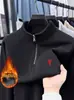 Comércio Exterior Transfronteiriço Outono e Inverno Moletom Masculino Meio Zíper Gola Alta Algodão Manga Longa Casual Jaqueta de Alto Padrão Atacado