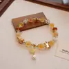 Nuevo Pulsera de Cristal de Ágata Corazón de Azúcar Natural, Pulsera de Ágata Exquisita de Gama Alta de Nicho, Joyería de Mano Dulce para Primavera y Verano