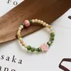Pulsera de cerámica de Jingdezhen, nueva y que no se decolora, para estudiantes mujeres, pulsera de cuentas de estilo antiguo, pulsera de cerámica fresca y moderna