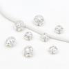Color Duradero Oro Verdadero 18K Zirconia Perla Crocore Separador Toro Cristal Accesorios Accesorios para Joyería DIY C45