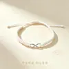 Pulseras de Infinity para Pareja en Blanco y Negro, Joyería Tejida Hecha a Mano, Pulseras de Tai Chi en Blanco y Negro al por Mayor, Joyería de Aleación