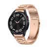 Correa de reloj de acero inoxidable con botón y hebilla de salto plegable de metal de tres cuentas, compatible con Samsung Watch6.