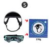 Conjunto de Capacete e Óculos para Pet, Capacete de Segurança Estilo Punk para Motocicleta, Acessórios de Cabeça Incríveis para Cães Pequenos e Médios, Atacado