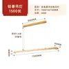 Luminária pendente de mármore falso para restaurante, conjunto de 6 peças de luz linear estética da nova Dinastia Song, luminária pendente de jantar para sala de chá estilo Zen chinês novo, arte em madeira e ferro