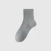 Calcetines blancos, calcetines unisex de media pantorrilla, color liso, modernos, calcetines largos, calcetines de algodón transpirables y absorbentes de sudor, estilo deportivo
