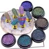 6 colores/set polvo de diamante de cristal para uñas transfronterizo súper brillante degradado purpurina lentejuelas polvo láser lujo ligero rosa brillante arena de cristal