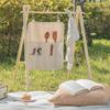 Vajilla de camping al aire libre bolsa colgante de lona portátil bolsa de almacenamiento para utensilios de cocina para barbacoa bolsa colgante para objetos