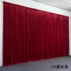 Cortina de Gasa Vino Tinto Dorado Terciopelo Negro Tela para Transmisión en Vivo Cortina de Tela para Boda Decoración de Fondo para Bodas Cortina de Tela para Hotel