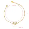 Venta caliente transfronteriza collar de acero de titanio temperamento femenino moda colgante de concha mariposa pulsera de alto sentido pendiente joya al por mayor