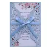Boda Bautizo Transfronteriza Invitación Morada Boda Invitación de Boda Personalizada Bendición Festiva Tarjeta de Felicitación Láser Fábrica Stock Listo