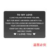 Tarjeta de Presentación de Metal Europea y Americana Transfronteriza Acero Inoxidable Soporte de Billetera Tarjeta Plug-In Tarjeta de Felicitación Personalizada Se Puede Grabar Regalo de San Valentín