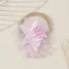 Acessórios de Cabelo Infantis Mais Vendidos na Amazon Faixa de Cabelo com Flor de Malha Macia Estrela do Mar Fofa para Bebê Faixa de Cabelo Elástica de Nylon para Bebê