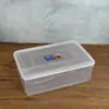 Crisper Retangular de Plástico Transparente para Geladeira com Tampa Crisper de Frutas Doméstico Caixa de Plástico Caixa de Armazenamento