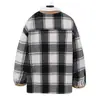Nueva Camisa a Cuadros Estilo Transfronterizo Europeo y Americano, Camisa Cálida a Cuadros de Manga Larga, Camisa de Botones, Chaqueta Casual