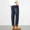 Ropa de Hombre Fengshe / Jeans Rectos Holgados para Hombre 2026 Nuevos de Moda Casual Primavera y Otoño Pantalones Cónicos Elásticos
