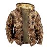 2023 transfronterizo nuevo camuflaje suelto con capucha y cremallera chaqueta acolchada de algodón abrigo para hombre para figura diy una generación de pelo